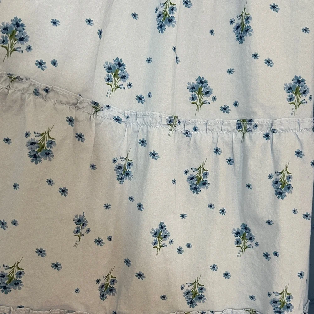 Hill House Light Blue Floral Nap Dress Size XS - Picture 2 of 4